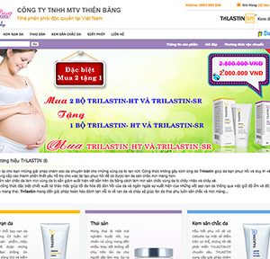 Thiết kế website mỹ phầm làm đẹp chăm sóc da